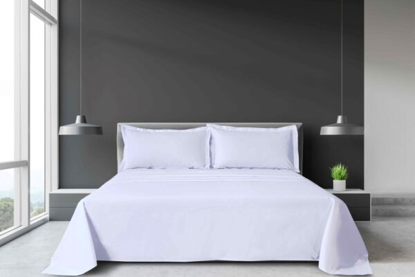 White Queen Flat Bed Sheet